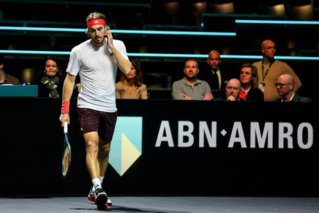 ROTTERDAM, 3-2-25, Sportpaleis Ahoy Rotterdam, ABN AMRO tennistoernooi 2025, Stefanos Tsitsipas ABN AMRO tennistoernooi 2025  x27696366x Copyright: