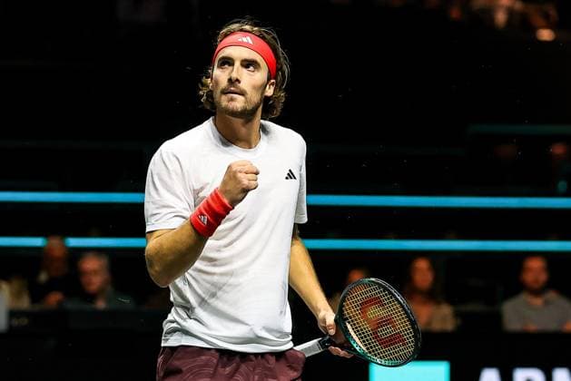 ROTTERDAM, 3-2-25, Sportpaleis Ahoy Rotterdam, ABN AMRO tennistoernooi 2025, Stefanos Tsitsipas ABN AMRO tennistoernooi 2025  x27696369x Copyright: