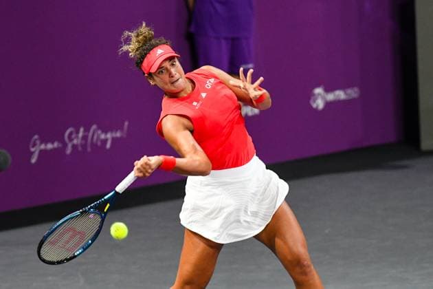 Transylvania Open 2025 - WTA, Tennis Damen 250 Tournament - Day 1 Mayar Sherif competes during the Round of 32 for the Transylvania Open WTA 250 in Cluj-Napoca, Romania, on February 3, 2025, at BT Arena Cluj-Napoca Romania  Copyright: xFlaviuxBuboix originalFilename:buboi-notitle250203_npluH.jpg