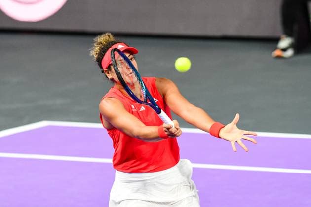 Transylvania Open 2025 - WTA, Tennis Damen 250 Tournament - Day 1 Mayar Sherif competes during the Round of 32 for the Transylvania Open WTA 250 in Cluj-Napoca, Romania, on February 3, 2025, at BT Arena Cluj-Napoca Romania  Copyright: xFlaviuxBuboix originalFilename:buboi-notitle250203_npYrd.jpg