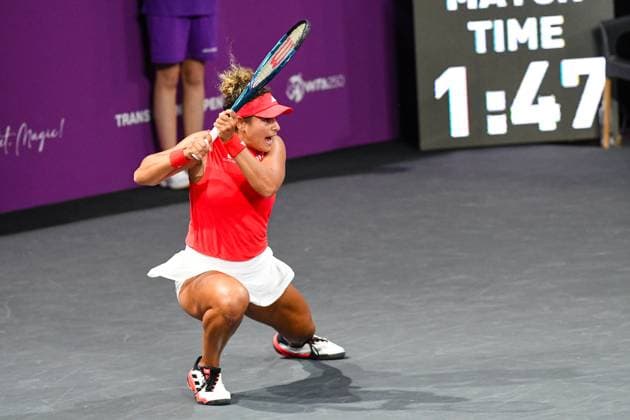 Transylvania Open 2025 - WTA, Tennis Damen 250 Tournament - Day 1 Mayar Sherif competes during the Round of 32 for the Transylvania Open WTA 250 in Cluj-Napoca, Romania, on February 3, 2025, at BT Arena Cluj-Napoca Romania  Copyright: xFlaviuxBuboix originalFilename:buboi-notitle250203_npBuV.jpg