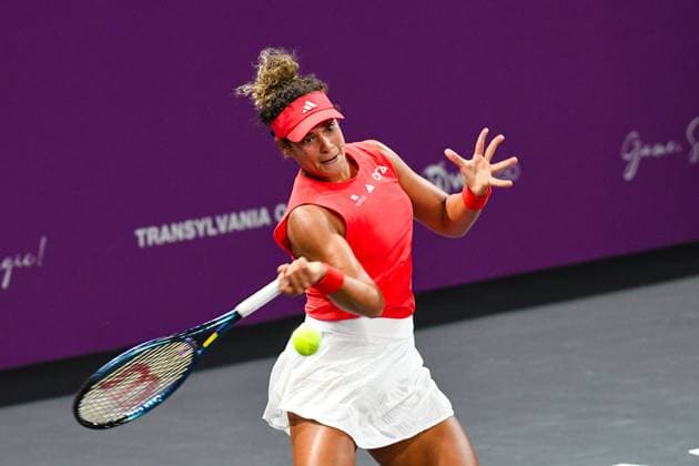 Transylvania Open 2025 - WTA, Tennis Damen 250 Tournament - Day 1 Mayar Sherif competes during the Round of 32 for the Transylvania Open WTA 250 in Cluj-Napoca, Romania, on February 3, 2025, at BT Arena Cluj-Napoca Romania  Copyright: xFlaviuxBuboix originalFilename:buboi-notitle250203_np3Oa.jpg