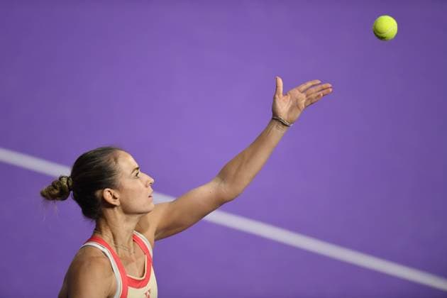 Transylvania Open - Victoriya Tomova v Mayar Sherif Anna Bondar of Hungary in action against Suzan Lamens of Netherlands during the WTA, Tennis Damen Tour Transylvania Open single match, in Cluj Napoca, Monday 03 February 2025. Alex Nicodim Imago Images Copyright: xAlexxNicodimx