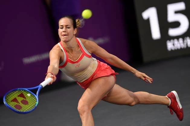Transylvania Open - Victoriya Tomova v Mayar Sherif Anna Bondar of Hungary in action against Suzan Lamens of Netherlands during the WTA, Tennis Damen Tour Transylvania Open single match, in Cluj Napoca, Monday 03 February 2025. Alex Nicodim Imago Images Copyright: xAlexxNicodimx