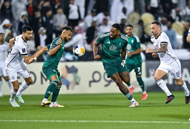 AFC CHAMPIONS LEAGUE ELITE, AL SADD SC (QTR) v AL AHLI SAUDI FC (KSA) Guilherme Torres (R) of Al Sadd SC and Ivan Toney (2-R) of Al Ahli SFC in action during the AFC Champions League elite west football match between Qatar s Al Sadd SC and Saudi Arabia s Al Ahli SFC at Jassim Bin Hamad Stadium in Doha, Qatar, on February 03, 2024. DOHA Qatar Copyright: xNAUSHADx