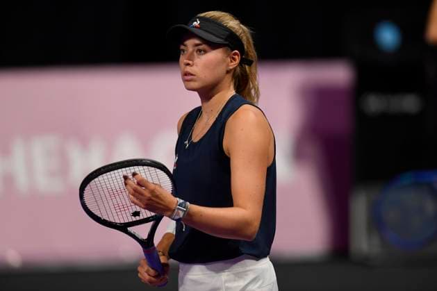 Transylvania Open 2025 Emily Appleton of Great Britain and Qianhui Tang of China in action against Simona Halep and Ana Bogdan of Romania during the WTA, Tennis Damen Tour Transylvania Open double match, in Cluj Napoca, Monday 03 February 2025. Alex Nicodim Imago Images Copyright: xAlexxNicodimx