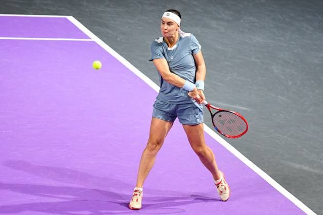 Transylvania Open 2025 - WTA, Tennis Damen 250 Tournament - Day 1 Anhelina Kalinina competes during the Round of 32 for the Transylvania Open WTA 250 in BT Arena, Cluj-Napoca, on February 3, 2025 Cluj-Napoca Romania  Copyright: xFlaviuxBuboix originalFilename:buboi-notitle250203_nps2U.jpg
