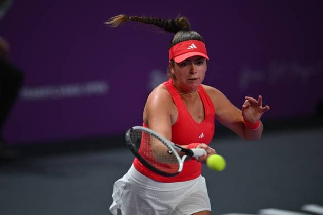 Transylvania Open 2025 Marina Stakusic of Canada in action against Sorana Cirstea of Romania during the WTA, Tennis Damen Tour Transylvania Open double match, in Cluj Napoca, Monday 03 February 2025. Alex Nicodim Imago Images Copyright: xAlexxNicodimx