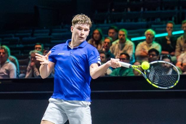 2025-02-03 ABN AMRO Open 2025 ROTTERDAM, NETHERLANDS - FEBRUARY 3: Mees Rottgering of The Netherlands competing in the Men s Singles Round 1 during the ABN AMRO Open 2025 at Rotterdam Ahoy on February 3, 2025 in Rotterdam, Netherlands. Rotterdam Rotterdam Ahoy Netherlands Content not available for redistribution in The Netherlands directly or indirectly through any third parties. Copyright: xAndrexWeeningx
