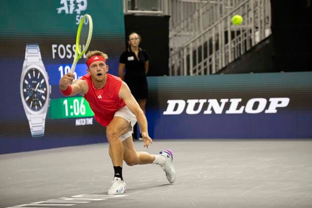 February 3, 2025, Frisco, Texas, USA: ALEJANDR DAVIDVICH FOKINA (ESP) returns with a forehand in a singles match during day three of the 2025 Dallas Open at the Star in Frisco, TX. Davidovich Fokina defeated Holt, 6:1, 7:5. Frisco USA - ZUMAh193 20250203_zsp_h193_016 Copyright: xDanielxMcGregor-Huyerx