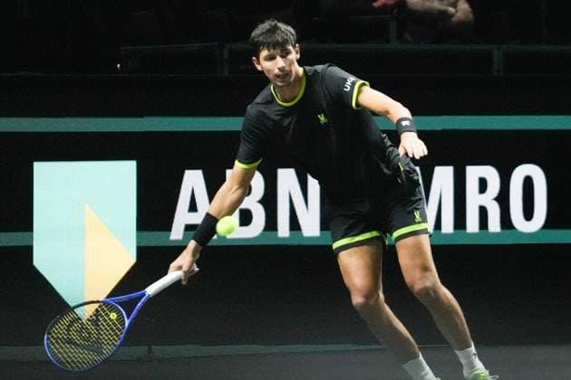 TENNIS - ABN AMRO OPEN 2025 Alexei Popyrin of Australie during the ABN AMRO Open 2025, ATP, Tennis Herren 500 Tennis 16 eme Finale event on 4 January 2025 in Rotterdam, Netherlands - Photo Laurent Lairys PsnewZ RotterdamNetherlands  Copyright: xLaurentxLairysx