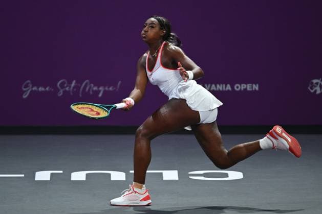 Transylvania Open 2025 Alycia Parks of United States in action against Olga Danilovic of Serbia during the WTA, Tennis Damen Tour Transylvania Open single match, in Cluj Napoca, Monday 04 February 2025. Alex Nicodim Imago Images Copyright: xAlexxNicodimx