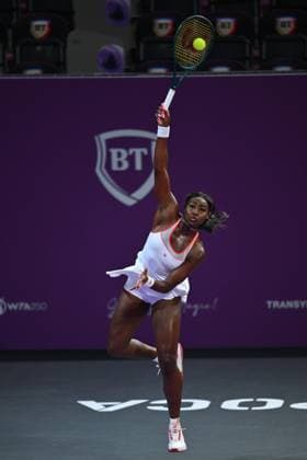 Transylvania Open 2025 Alycia Parks of United States in action against Olga Danilovic of Serbia during the WTA, Tennis Damen Tour Transylvania Open single match, in Cluj Napoca, Monday 04 February 2025. Alex Nicodim Imago Images Copyright: xAlexxNicodimx