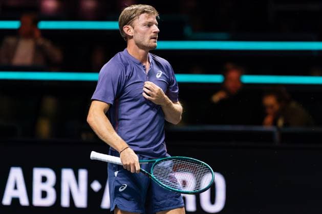 2025-02-04 ABN AMRO Open Day One ROTTERDAM, NETHERLANDS - FEBRUARY 4: David Goffin of Belgium looks on during Day One of the ABN AMRO Open at Rotterdam Ahoy on February 4, 2025 in Rotterdam, Netherlands. (Photo by Joris Verwijst BSR Agency) Rotterdam Netherlands Content not available for redistribution in The Netherlands directly or indirectly through any third parties. Copyright: xBSRxAgencyx