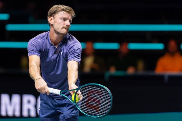 2025-02-04 ABN AMRO Open Day One ROTTERDAM, NETHERLANDS - FEBRUARY 4: David Goffin of Belgium in action during Day One of the ABN AMRO Open at Rotterdam Ahoy on February 4, 2025 in Rotterdam, Netherlands. (Photo by Joris Verwijst BSR Agency) Rotterdam Netherlands Content not available for redistribution in The Netherlands directly or indirectly through any third parties. Copyright: xBSRxAgencyx