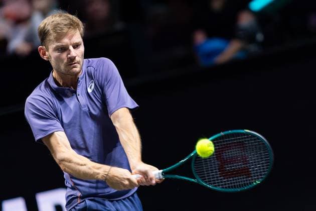 2025-02-04 ABN AMRO Open Day One ROTTERDAM, NETHERLANDS - FEBRUARY 4: David Goffin of Belgium in action during Day One of the ABN AMRO Open at Rotterdam Ahoy on February 4, 2025 in Rotterdam, Netherlands. (Photo by Joris Verwijst BSR Agency) Rotterdam Netherlands Content not available for redistribution in The Netherlands directly or indirectly through any third parties. Copyright: xBSRxAgencyx