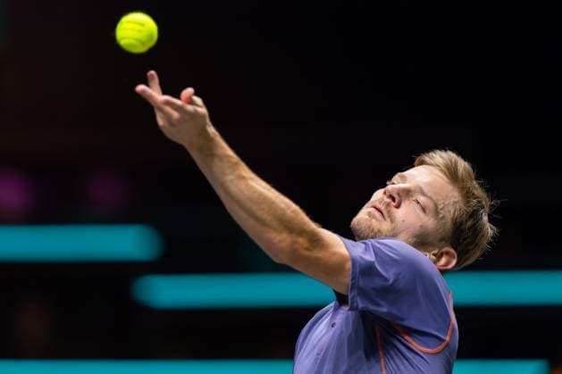 2025-02-04 ABN AMRO Open Day One ROTTERDAM, NETHERLANDS - FEBRUARY 4: David Goffin of Belgium in action during Day One of the ABN AMRO Open at Rotterdam Ahoy on February 4, 2025 in Rotterdam, Netherlands. (Photo by Joris Verwijst BSR Agency) Rotterdam Netherlands Content not available for redistribution in The Netherlands directly or indirectly through any third parties. Copyright: xBSRxAgencyx