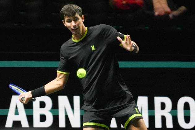 ABN AMRO Open 2025 - Rotterdam Alexei Popyrin of Australie during the ABN AMRO Open 2025, ATP, Tennis Herren 500 Tennis 16 eme Finale event on 4 January 2025 in Rotterdam, Netherlands - Photo Laurent Lairys ABACAPRESS Rotterdam Netherlands  Copyright: xLairysxLaurent ABACAx