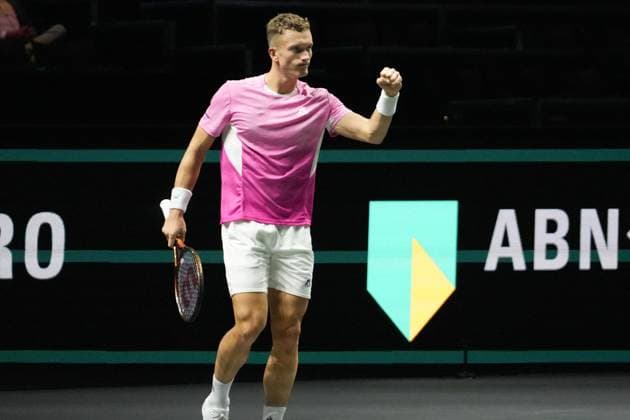 ABN AMRO Open 2025 - Rotterdam Jirí Lehecka of Tchéquie during the ABN AMRO Open 2025, ATP, Tennis Herren 500 Tennis 16 eme Finale event on 4 January 2025 in Rotterdam, Netherlands - Photo Laurent Lairys ABACAPRESS Rotterdam Netherlands  Copyright: xLairysxLaurent ABACAx