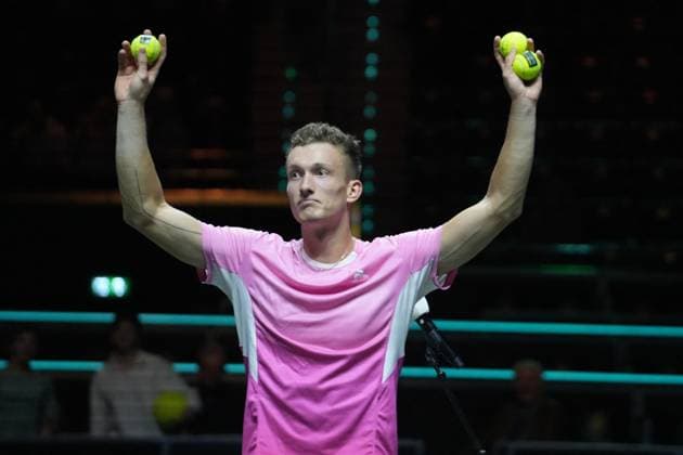 ABN AMRO Open 2025 - Rotterdam Jirí Lehecka of Tchéquie during the ABN AMRO Open 2025, ATP, Tennis Herren 500 Tennis 16 eme Finale event on 4 January 2025 in Rotterdam, Netherlands - Photo Laurent Lairys ABACAPRESS Rotterdam Netherlands  Copyright: xLairysxLaurent ABACAx