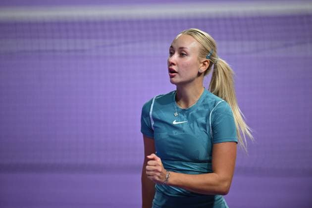 Transylvania Open 2025 Anastasia Potapova in action against Julia Grabher of Austria during the WTA, Tennis Damen Tour Transylvania Open single match, in Cluj Napoca, Monday 04 February 2025. Alex Nicodim Imago Images Copyright: xAlexxNicodimx