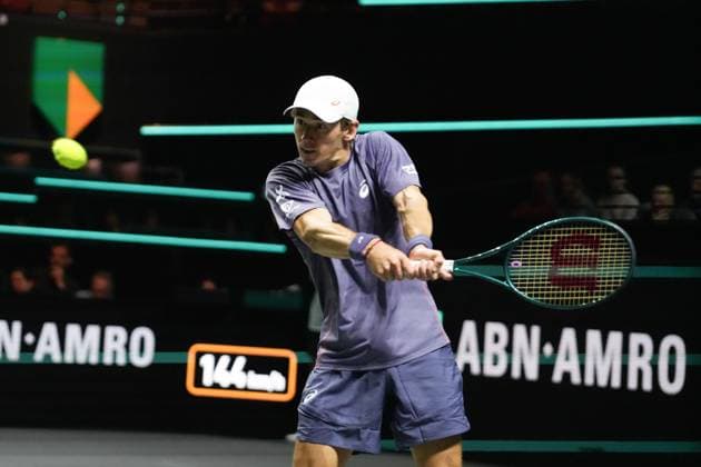TENNIS - ABN AMRO OPEN 2025 Alex de Minaur of Australie during the ABN AMRO Open 2025, ATP, Tennis Herren 500 Tennis 16 eme Finale event on 4 January 2025 in Rotterdam, Netherlands - Photo Laurent Lairys PsnewZ RotterdamNetherlands  Copyright: xLaurentxLairysx
