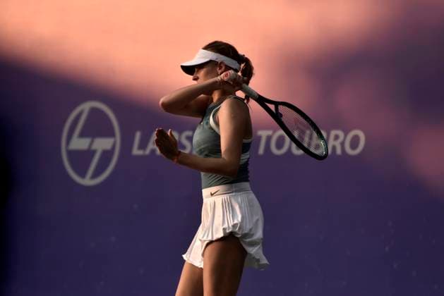 WTA, Tennis Damen Mumbai Open 2025 Tennis player Linda Fruhvirtova competes during round 32 of the Mumbai Open, WTA 125 tour, in Mumbai, India, on February 4, 2025. Mumbai India  Copyright: xIndranilxAdityax originalFilename:aditya-notitle250204_npsif.jpg