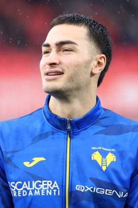 DIEGO COPPOLA, Hellas Verona, Serie A, 2024-25, Monza vs Hellas Verona 0-1, 01-02-2025, Primo piano, Head shot SERIE A 2024-25 MONZA-HELLAS VERONA 0-1