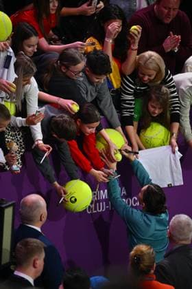 CLUJ-NAPOCA - TRANSYLVANIA OPEN - 4 FEB 2025 Simona Halep of Romania in action against Lucia Bronzetti of Italy during the WTA, Tennis Damen Tour Transylvania Open single match, in Cluj Napoca, Monday 04 February 2025. Alex Nicodim Imago Images Copyright: xAlexxNicodimx