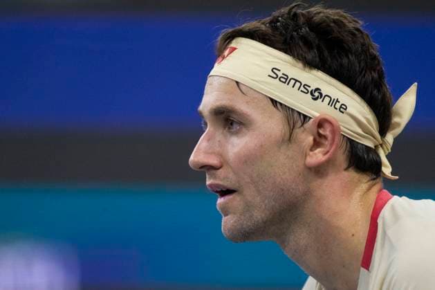February 5, 2025, Frisco, Texas, USA: CASPER RUUD (NOR) awaits a serve a singles match against JAMES DUCKWORTH (AUS) during day four of the 2025 Dallas Open at the Star in Frisco, TX. CASPER RUUD (NOR) defeated JAMES DUCKWORTH (AUS), 7:5, 4:6, 6:2. Frisco USA - ZUMAh193 20250205_zsp_h193_002 Copyright: xDanielxMcGregor-Huyerx