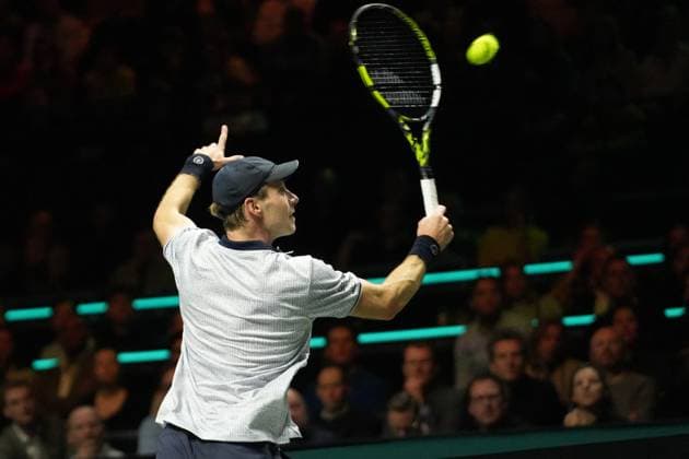 ABN AMRO OPEN 2025 - Rotterdam Botic of van de Zandschulp Pays-Bas during the ABN AMRO Open 2025, ATP, Tennis Herren 500 Tennis 16 eme Finale event on 4 January 2025 in Rotterdam, Netherlands - Photo Laurent Lairys ABACAPRESS.COM Rotterdam Netherlands  Copyright: xLairysxLaurent ABACAx