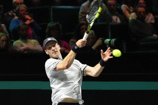 ABN AMRO OPEN 2025 - Rotterdam Botic of van de Zandschulp Pays-Bas during the ABN AMRO Open 2025, ATP, Tennis Herren 500 Tennis 16 eme Finale event on 4 January 2025 in Rotterdam, Netherlands - Photo Laurent Lairys ABACAPRESS.COM Rotterdam Netherlands  Copyright: xLairysxLaurent ABACAx