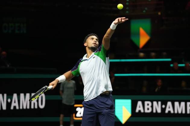 TENNIS - ABN AMRO OPEN 2025 Laurent Lairys MAXPPP - Arthur Fils of France during the ABN AMRO Open 2025, ATP, Tennis Herren 500 Tennis 16 eme Finale event on 5 January 2025 in Rotterdam, Netherlands - Photo Laurent Lairys MAXPPP Rotterdam Netherlands  Copyright: xMAXPPPxLaurentxLairysx LLR202502054987 LLR202502054987