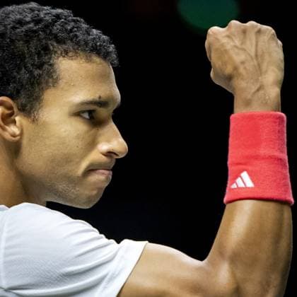 ROTTERDAM - Felix Auger-Aliassime (CAN) in action against Andrea Vavassori (ITA) on the third day of the ABN AMRO Open tennis tournament in Ahoy. ANP SANDER KING ABN AMRO Open - Day Three 2025 xVIxANPxSportx xxANPxIVx 519186139 originalFilename: 519186139.jpg