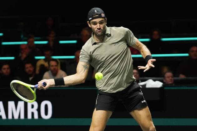 TENNIS - ABN AMRO OPEN 2025 Matteo Berrettini of Italie during the ABN AMRO Open 2025, ATP, Tennis Herren 500 Tennis 16 eme Finale event on 5 FEBRUARY 2025 in Rotterdam, Netherlands - Photo Laurent Lairys PsnewZ RotterdamNetherlands  Copyright: xLaurentxLairysx