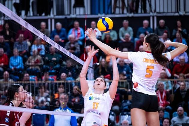 CEV Challenge Cup semi-final SC Potsdam Roma Volley 05 02 2025 CEV Challenge Cup SC Potsdam Roma Volley 17 Roma Sla ana Mirkovi Copyright: xBEAUTIFULxSPORTS NicolxMarschallx