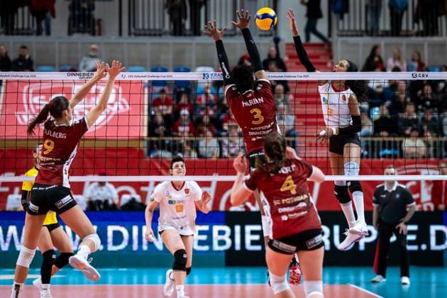 CEV Challenge Cup semi-final SC Potsdam Roma Volley 05 02 2025 CEV Challenge Cup SC Potsdam Roma Volley 2 Roma Wilma Salas Copyright: xBEAUTIFULxSPORTS NicolxMarschallx