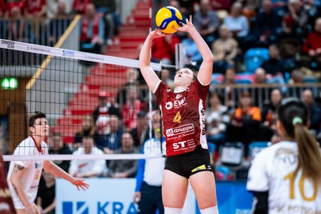 CEV Challenge Cup semi-final SC Potsdam Roma Volley 05 02 2025 CEV Challenge Cup SC Potsdam Roma Volley 4 SCP Jenna Ewert Copyright: xBEAUTIFULxSPORTS NicolxMarschallx