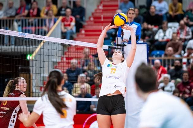 CEV Challenge Cup semi-final SC Potsdam Roma Volley 05 02 2025 CEV Challenge Cup SC Potsdam Roma Volley 17 Roma Sla ana Mirkovi Copyright: xBEAUTIFULxSPORTS NicolxMarschallx