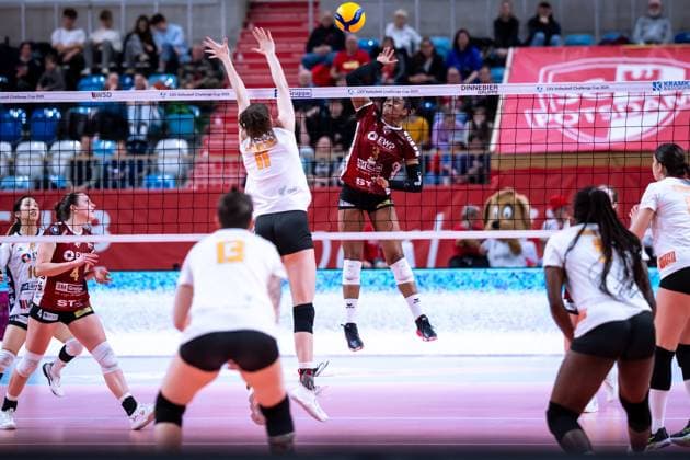 CEV Challenge Cup semi-final SC Potsdam Roma Volley 05 02 2025 CEV Challenge Cup SC Potsdam Roma Volley 3 SCP Danielle Harbin Copyright: xBEAUTIFULxSPORTS NicolxMarschallx