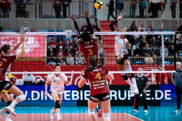 CEV Challenge Cup semi-final SC Potsdam Roma Volley 05 02 2025 CEV Challenge Cup SC Potsdam Roma Volley 2 Roma Wilma Salas Copyright: xBEAUTIFULxSPORTS NicolxMarschallx