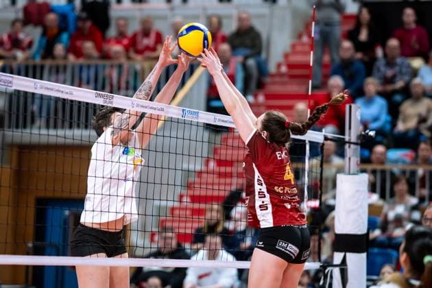 CEV Challenge Cup semi-final SC Potsdam Roma Volley 05 02 2025 CEV Challenge Cup SC Potsdam Roma Volley 4 SCP Jenna Ewert Copyright: xBEAUTIFULxSPORTS NicolxMarschallx