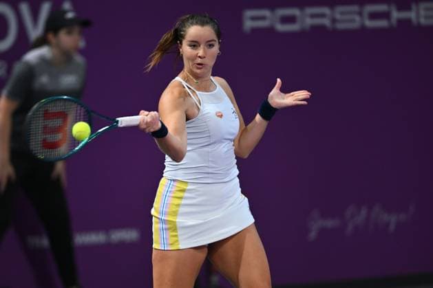 CLUJ-NAPOCA - TRANSYLVANIA OPEN - 4 FEB 2025 Jodie Anna Burrage of Great Britain in action against Ana Bogdan of Romania during the WTA, Tennis Damen Tour Transylvania Open single match, in Cluj Napoca, Monday 04 February 2025. Alex Nicodim Imago Images Copyright: xAlexxNicodimx