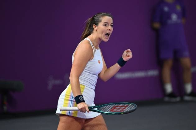 CLUJ-NAPOCA - TRANSYLVANIA OPEN - 4 FEB 2025 Jodie Anna Burrage of Great Britain in action against Ana Bogdan of Romania during the WTA, Tennis Damen Tour Transylvania Open single match, in Cluj Napoca, Monday 04 February 2025. Alex Nicodim Imago Images Copyright: xAlexxNicodimx