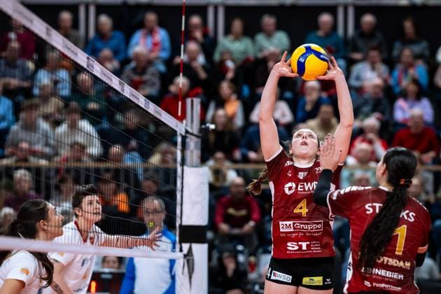 CEV Challenge Cup semi-final SC Potsdam Roma Volley 05 02 2025 CEV Challenge Cup SC Potsdam Roma Volley 4 SCP Jenna Ewert Copyright: xBEAUTIFULxSPORTS NicolxMarschallx