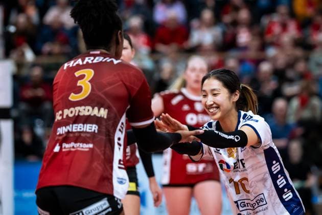 CEV Challenge Cup semi-final SC Potsdam Roma Volley 05 02 2025 CEV Challenge Cup SC Potsdam Roma Volley 10 SCP Yurika Bamba Copyright: xBEAUTIFULxSPORTS NicolxMarschallx