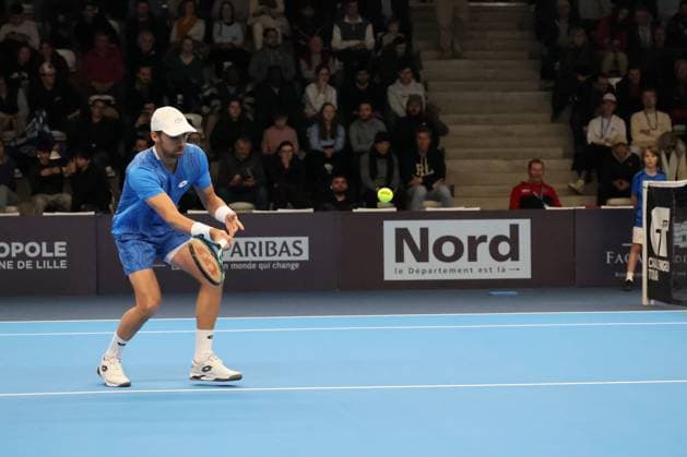 TENNIS : Play In Challenger Lille 2025 - ATP, Tennis Herren 125 Challenger Tour - 05 02 2025 Benjamin BONZI (France) au Play In Challenger Lille 2025, ATP 125 Challenger Tour, le 5 fÃ vrier 2025  Copyright: xLaurentxSANSONx xPsnewZx