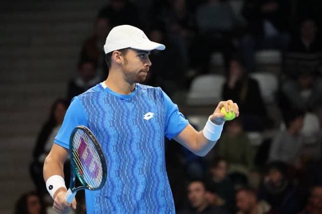 TENNIS : Play In Challenger Lille 2025 - ATP, Tennis Herren 125 Challenger Tour - 05 02 2025 Benjamin BONZI (France) au Play In Challenger Lille 2025, ATP 125 Challenger Tour, le 5 fÃ vrier 2025  Copyright: xLaurentxSANSONx xPsnewZx