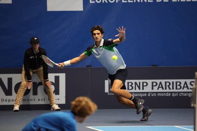 TENNIS : Play In Challenger Lille 2025 - ATP, Tennis Herren 125 Challenger Tour - 05 02 2025 Pierre-Hugues HERBERT (France) au Play In Challenger Lille 2025, ATP 125 Challenger Tour, le 5 fÃ vrier 2025  Copyright: xLaurentxSANSONx xPsnewZx