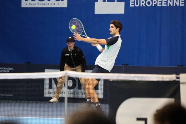 TENNIS : Play In Challenger Lille 2025 - ATP, Tennis Herren 125 Challenger Tour - 05 02 2025 Pierre-Hugues HERBERT (France) au Play In Challenger Lille 2025, ATP 125 Challenger Tour, le 5 fÃ vrier 2025  Copyright: xLaurentxSANSONx xPsnewZx
